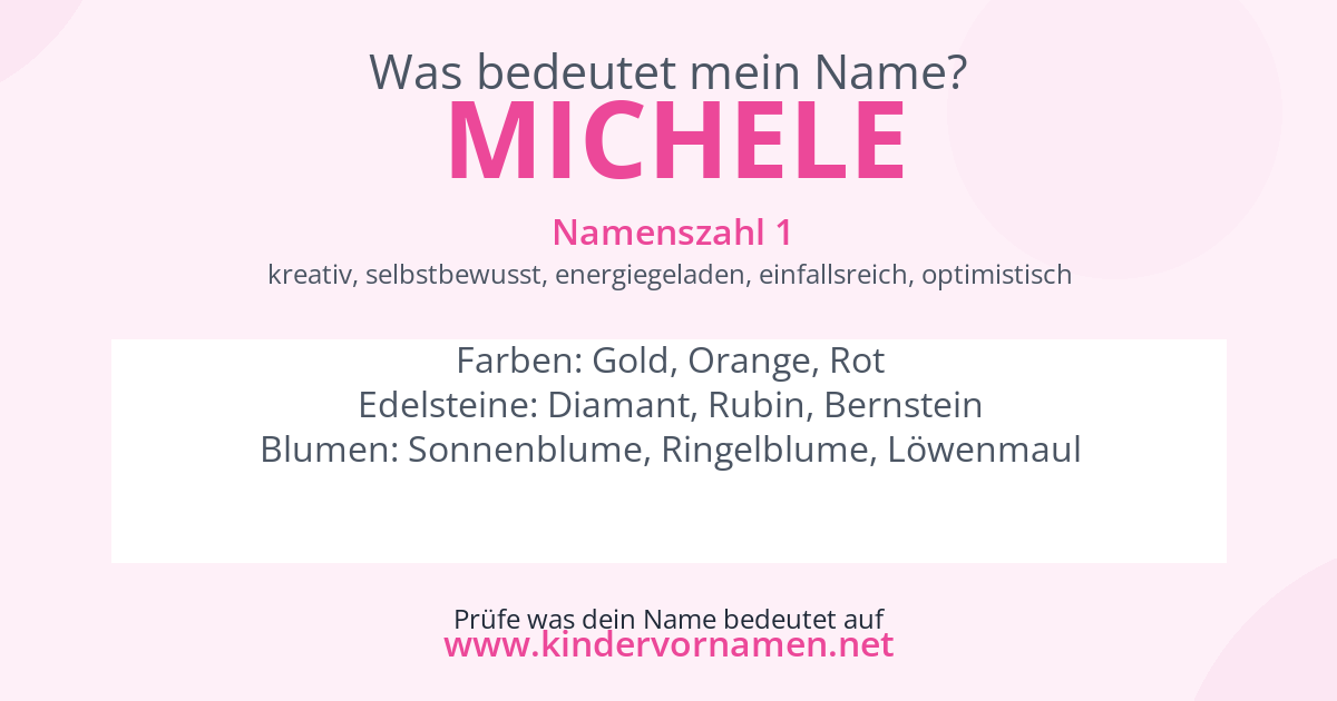 Was bedeutet der Name Michele?