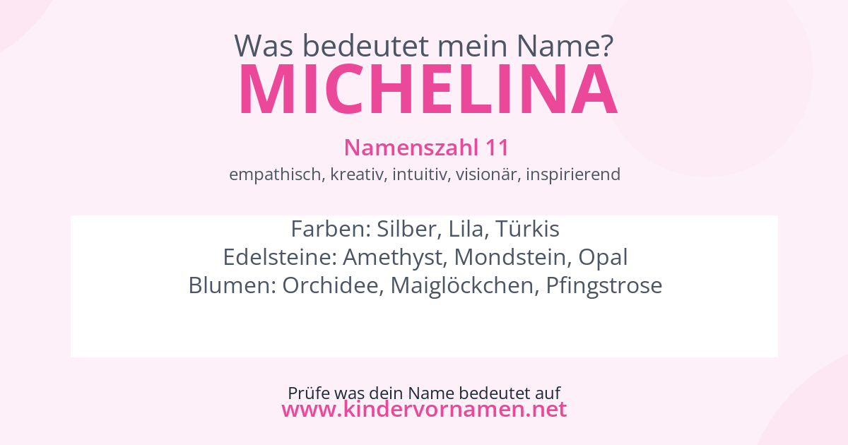 Was bedeutet der Name Michelina?