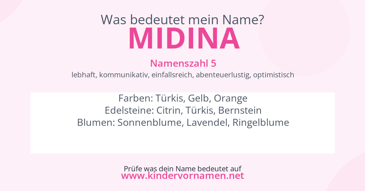 Was bedeutet der Name Midina?