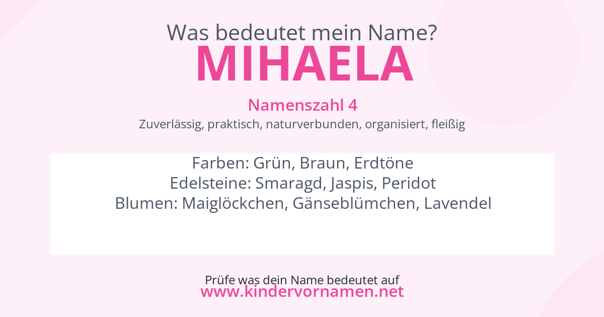 Was bedeutet der Name Mihaela?
