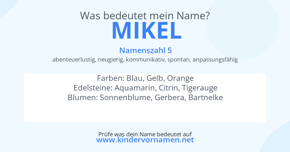 Was bedeutet der Name Mikel?