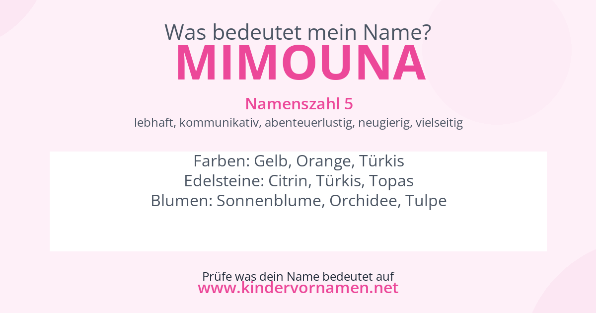 Was bedeutet der Name Mimouna?