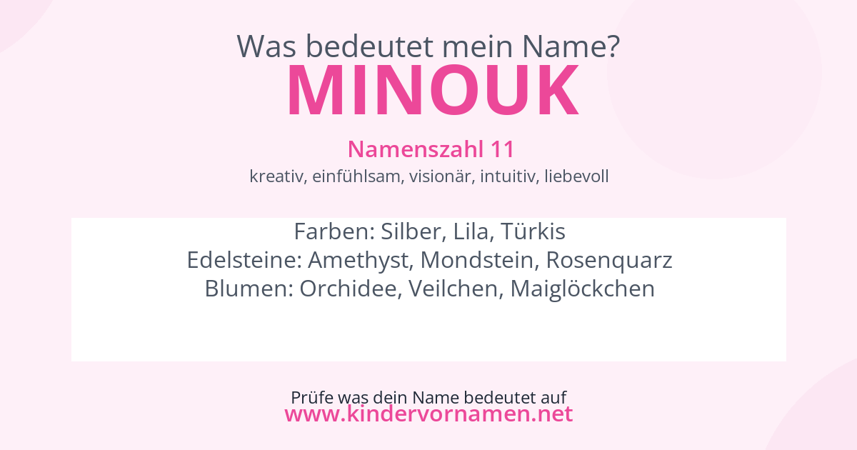 Was bedeutet der Name Minouk?