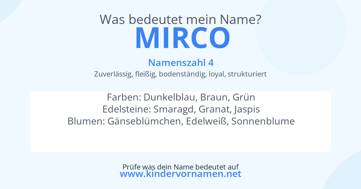 Was bedeutet der Name Mirco?