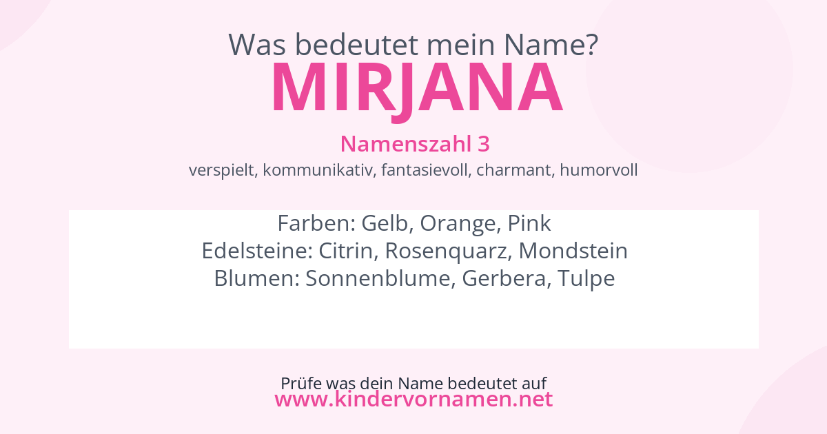 Was bedeutet der Name Mirjana?