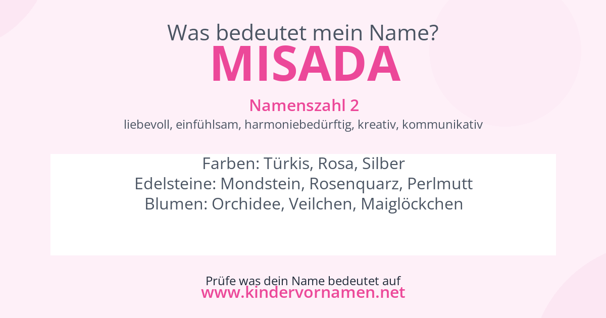 Was bedeutet der Name Misada?