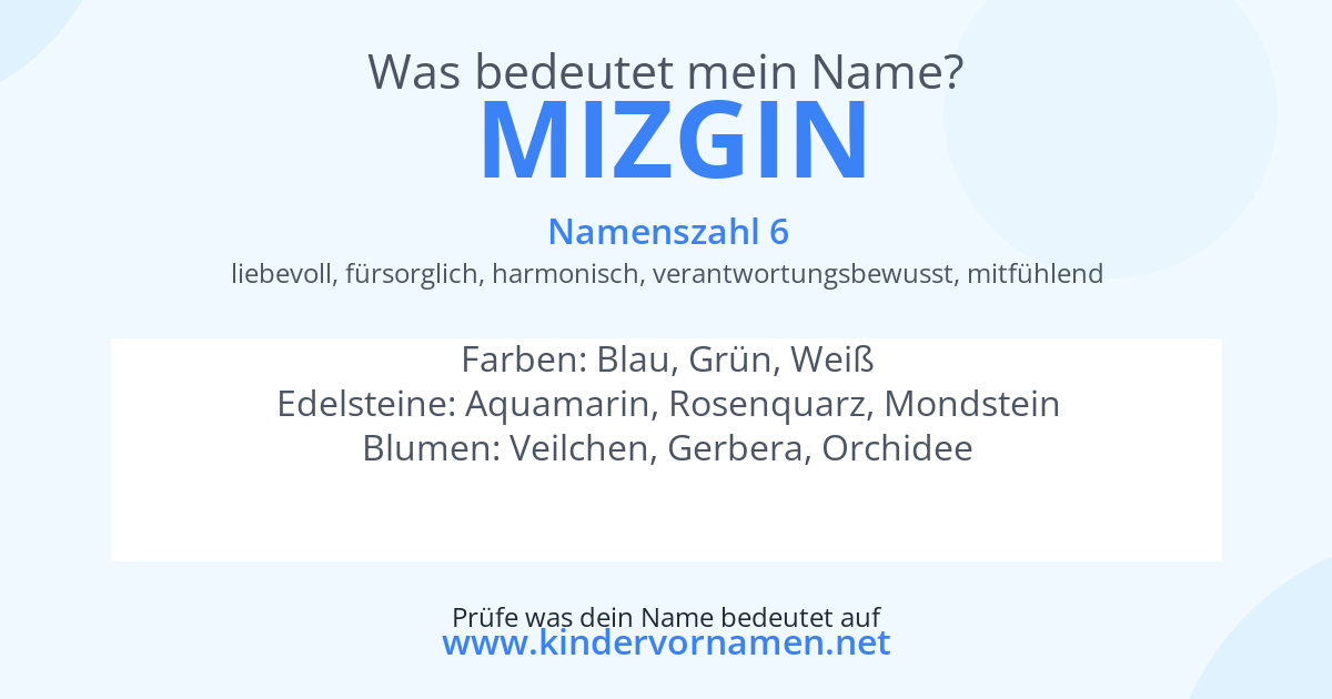 Was bedeutet der Name Mizgin?