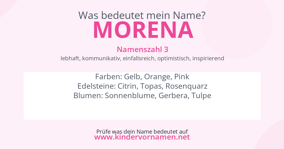 Was bedeutet der Name Morena?