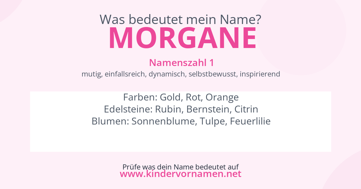 Was bedeutet der Name Morgane?