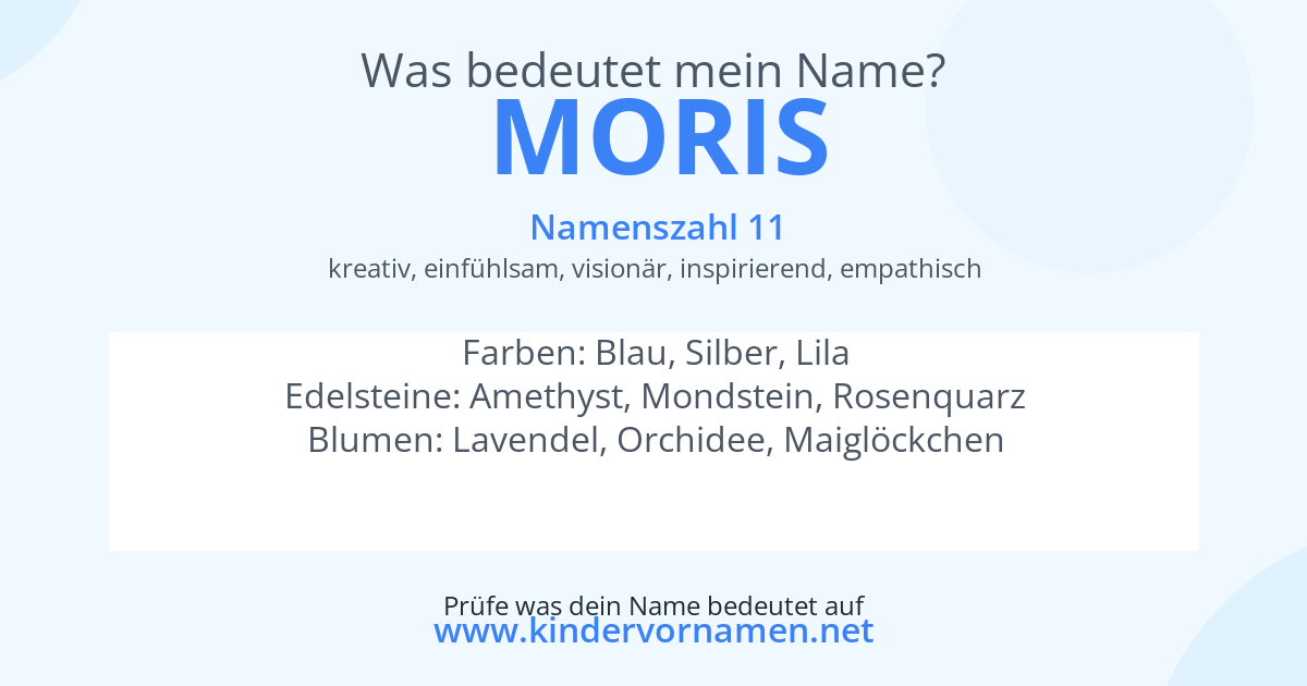Was bedeutet der Name Moris?