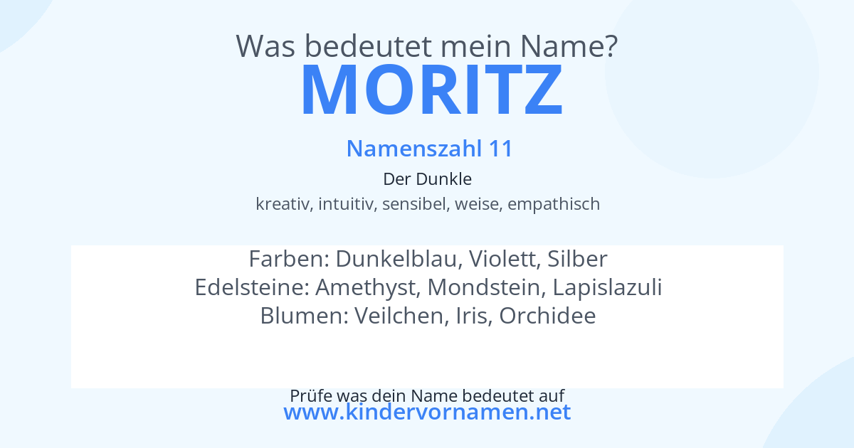 Was bedeutet der Name Moritz?
