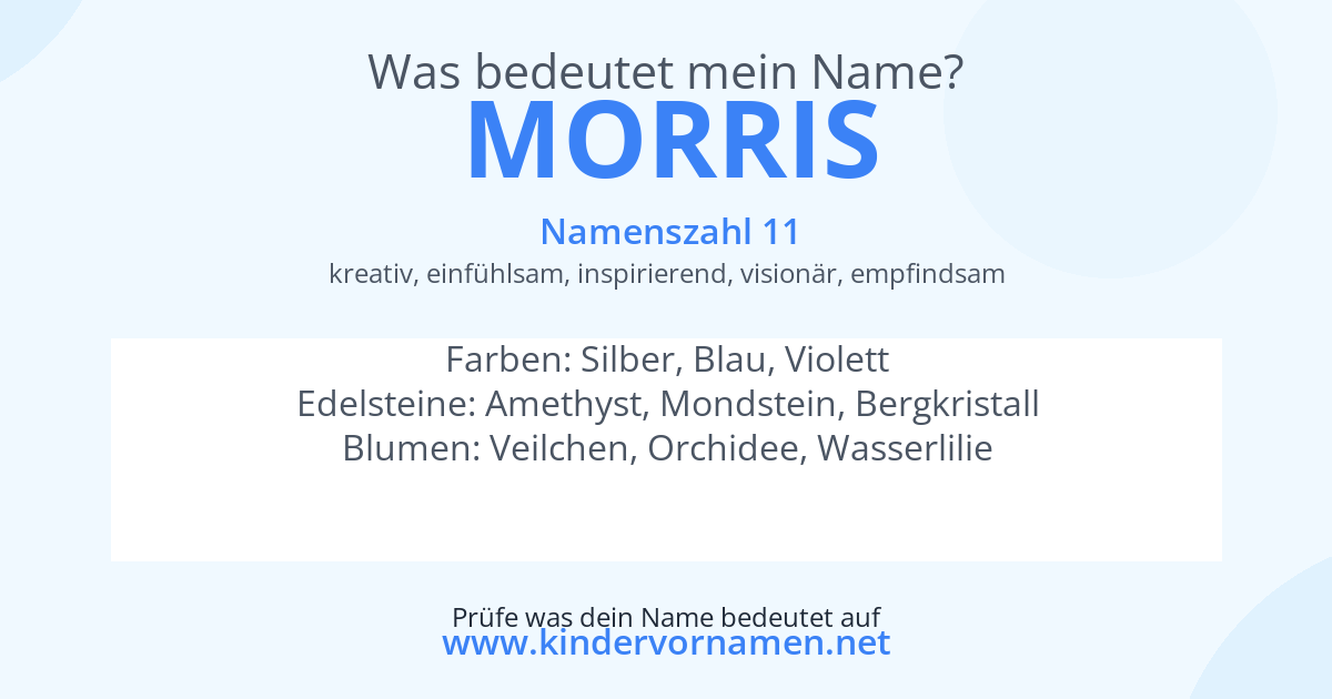 Was bedeutet der Name Morris?