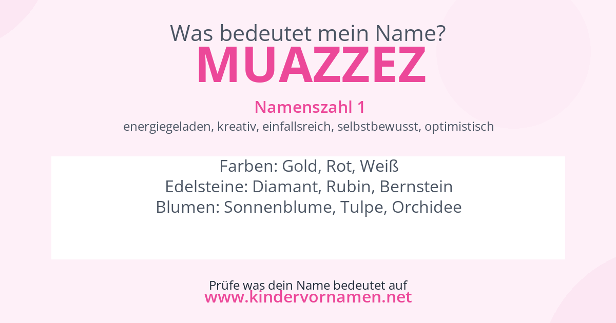 Was bedeutet der Name Muazzez?