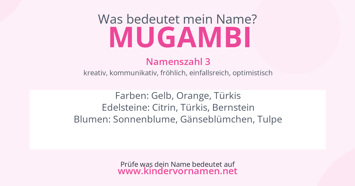 Was bedeutet der Name Mugambi?