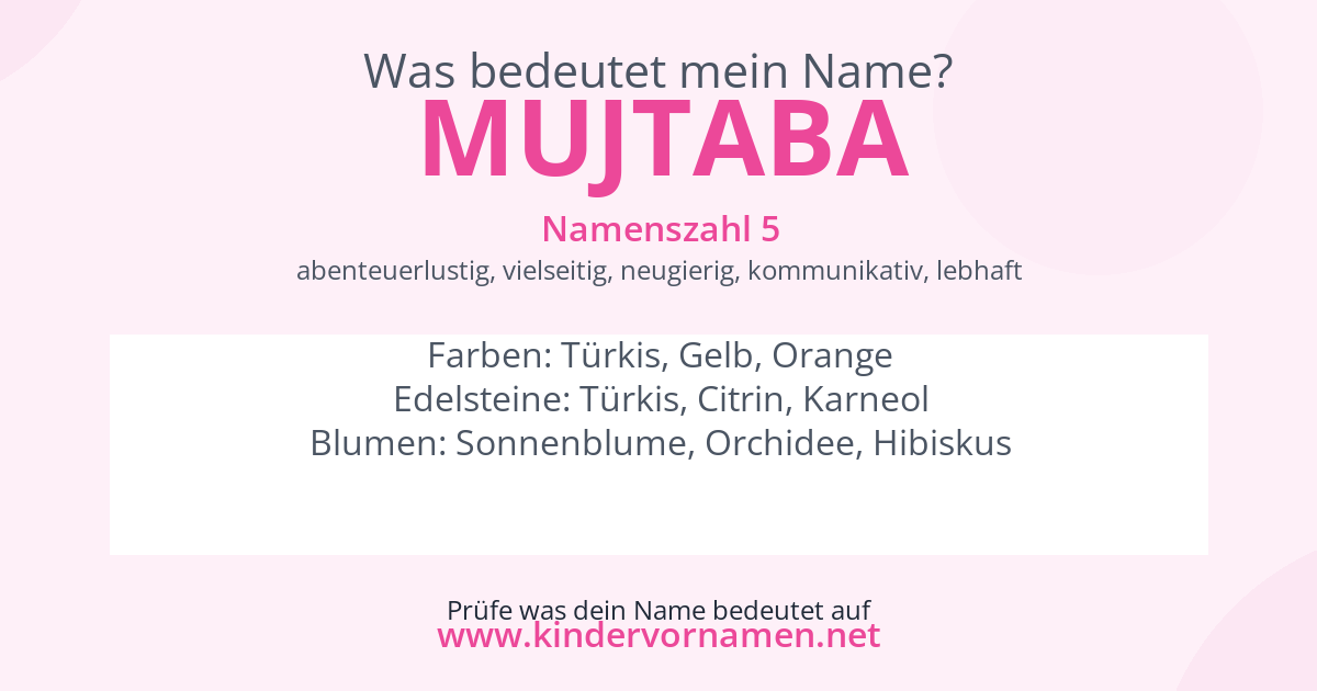 Was bedeutet der Name Mujtaba?