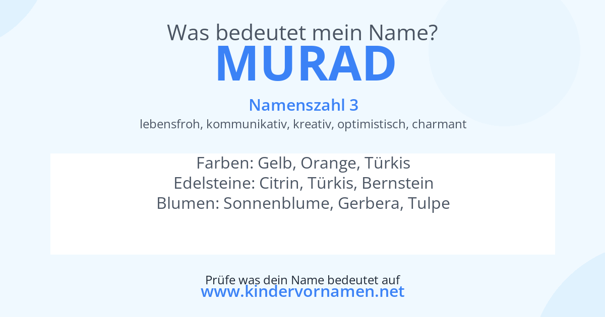 Was bedeutet der Name Murad?
