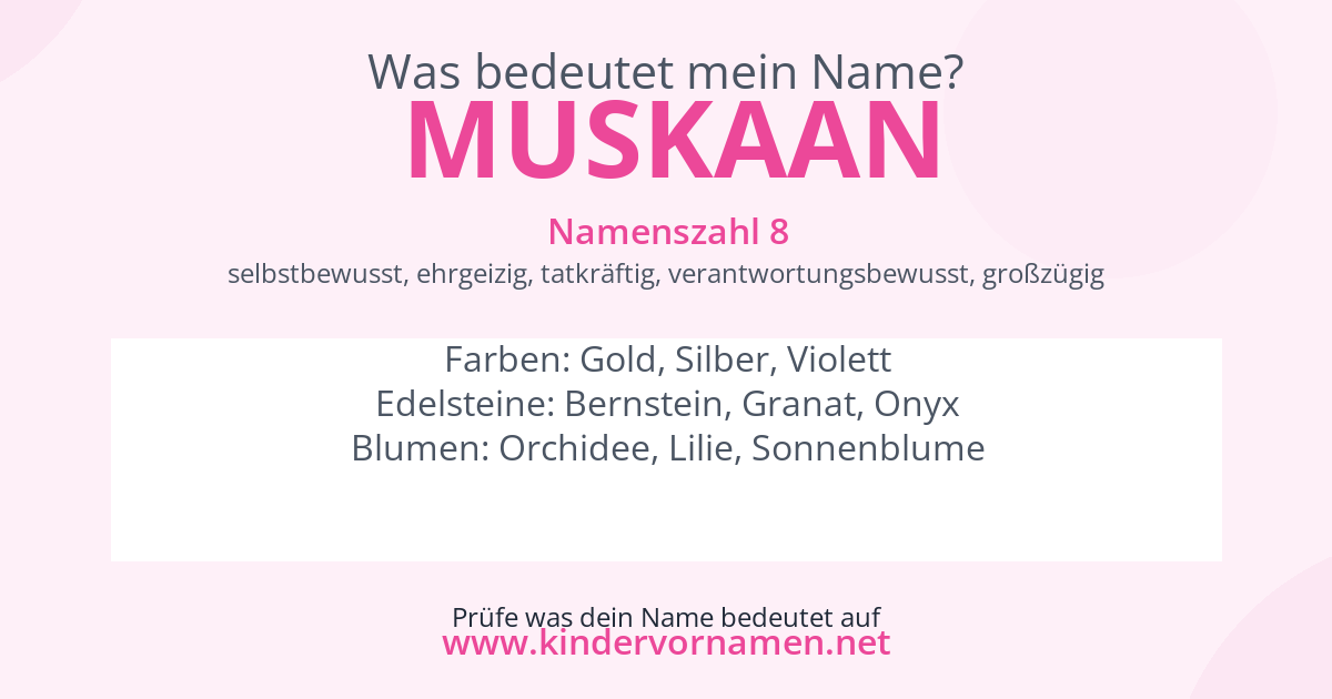 Was bedeutet der Name Muskaan?