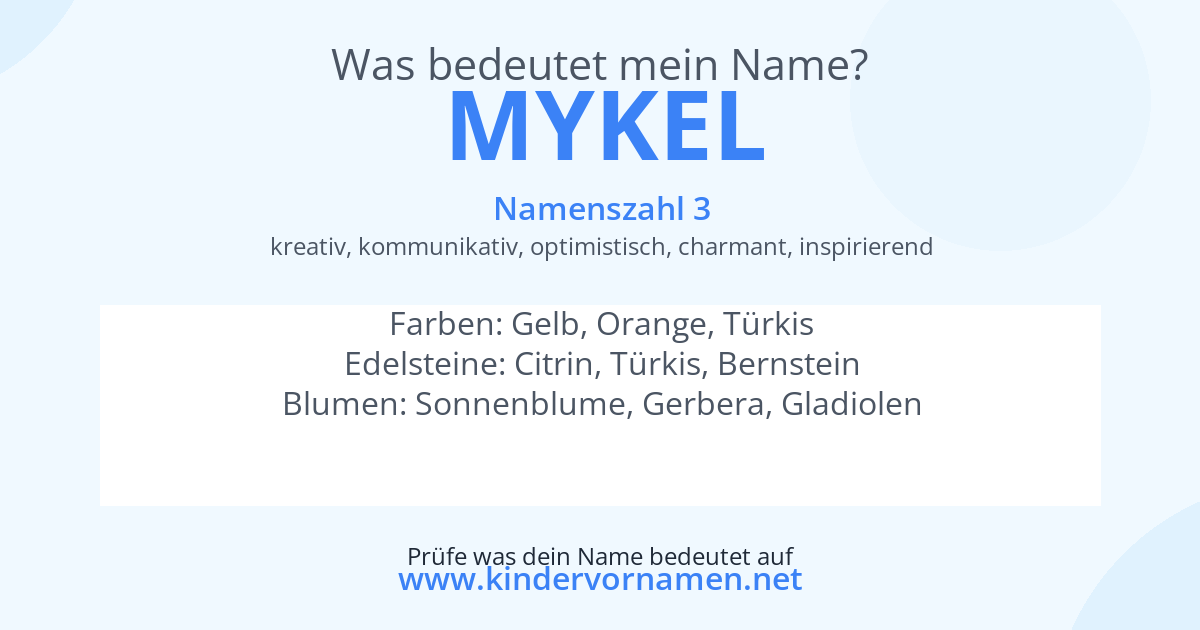 Was bedeutet der Name Mykel?