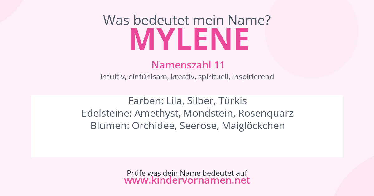 Was bedeutet der Name Mylene?