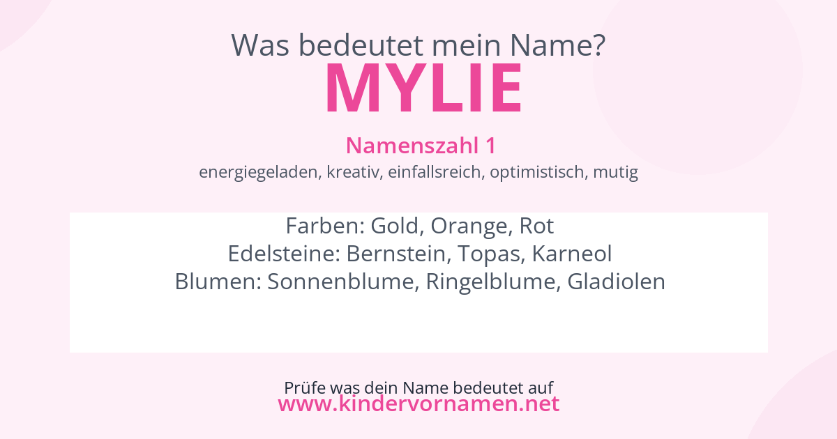 Was bedeutet der Name Mylie?
