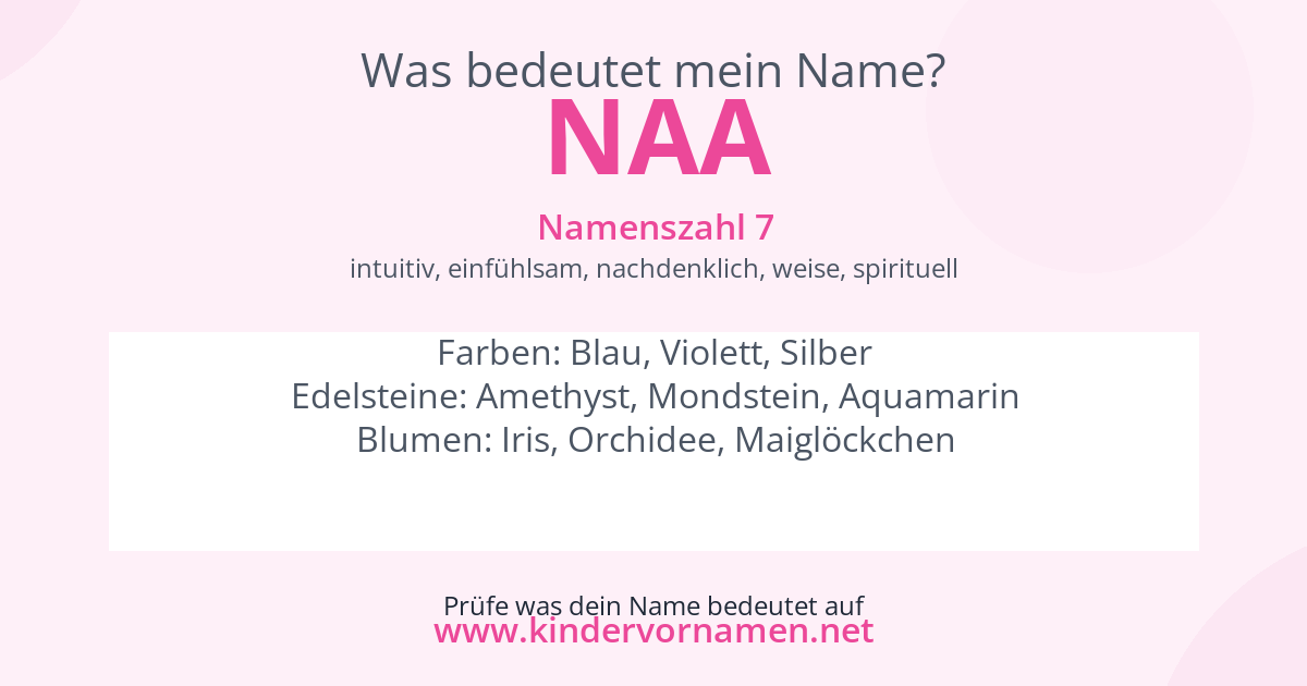 Was bedeutet der Name Naa?