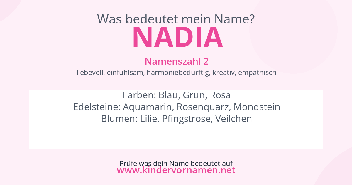 Was bedeutet der Name Nadia?
