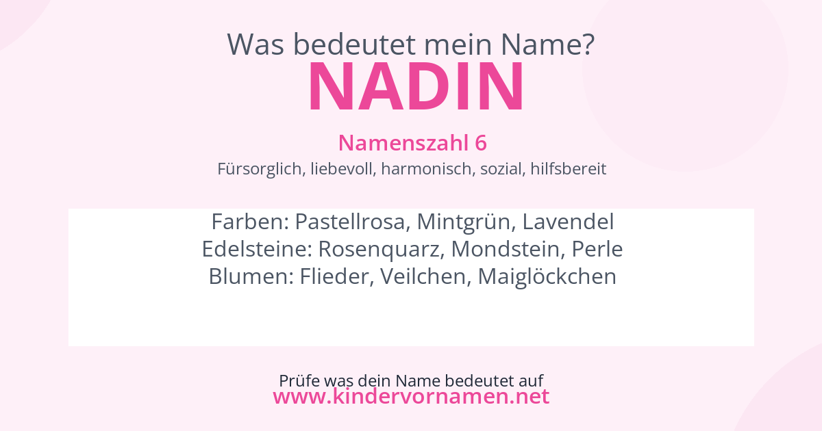 Was bedeutet der Name Nadin?