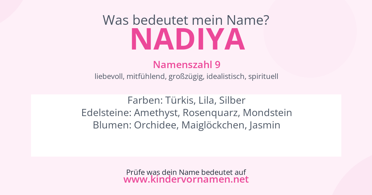 Was bedeutet der Name Nadiya?