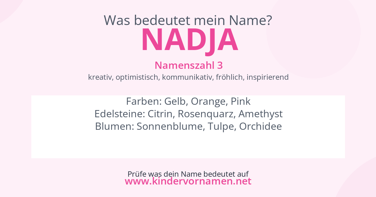 Was bedeutet der Name Nadja?