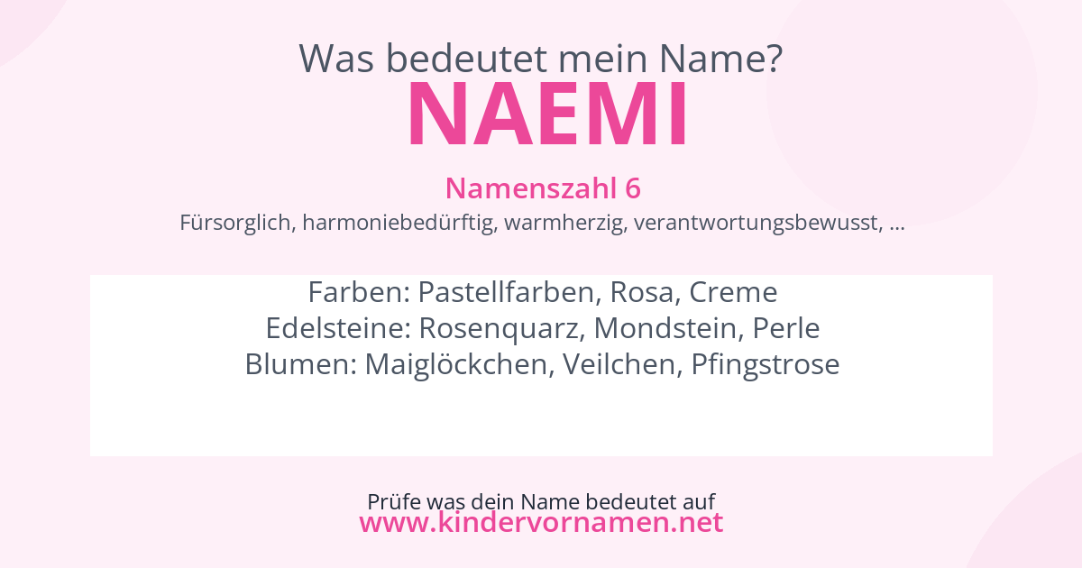 Was bedeutet der Name Naemi?