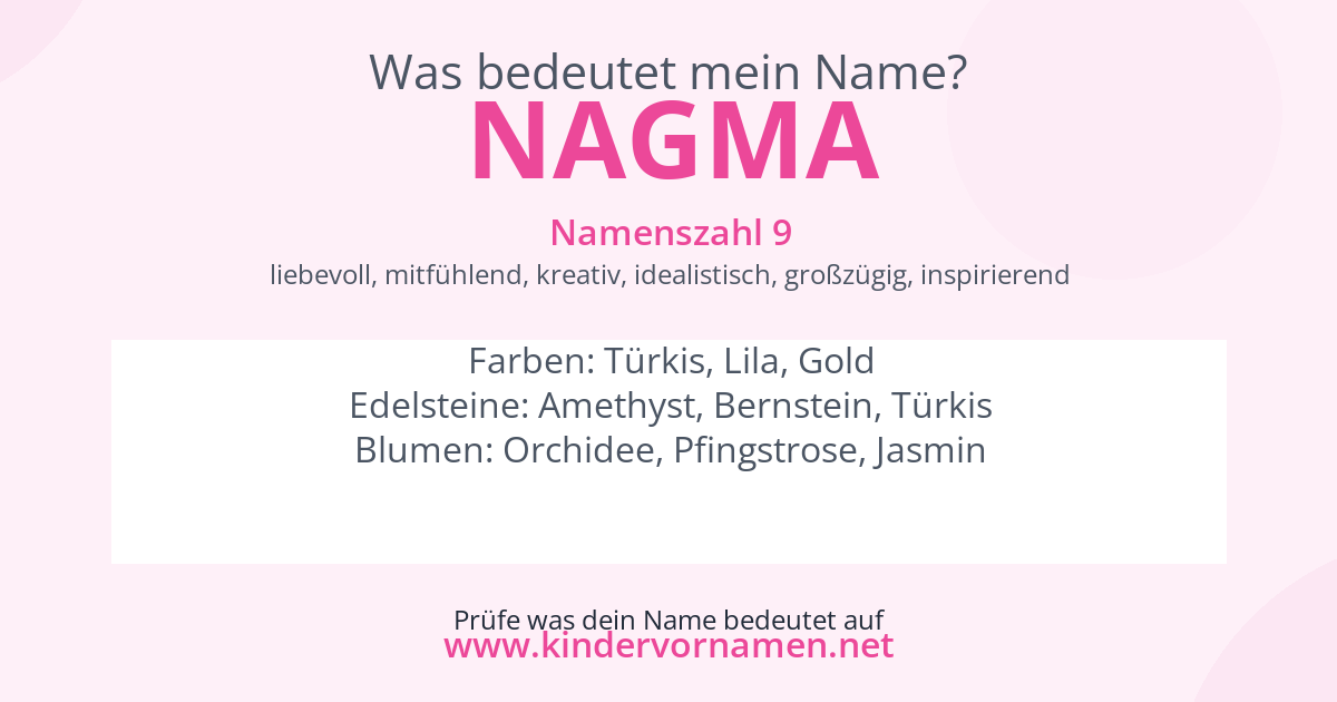 Was bedeutet der Name Nagma?