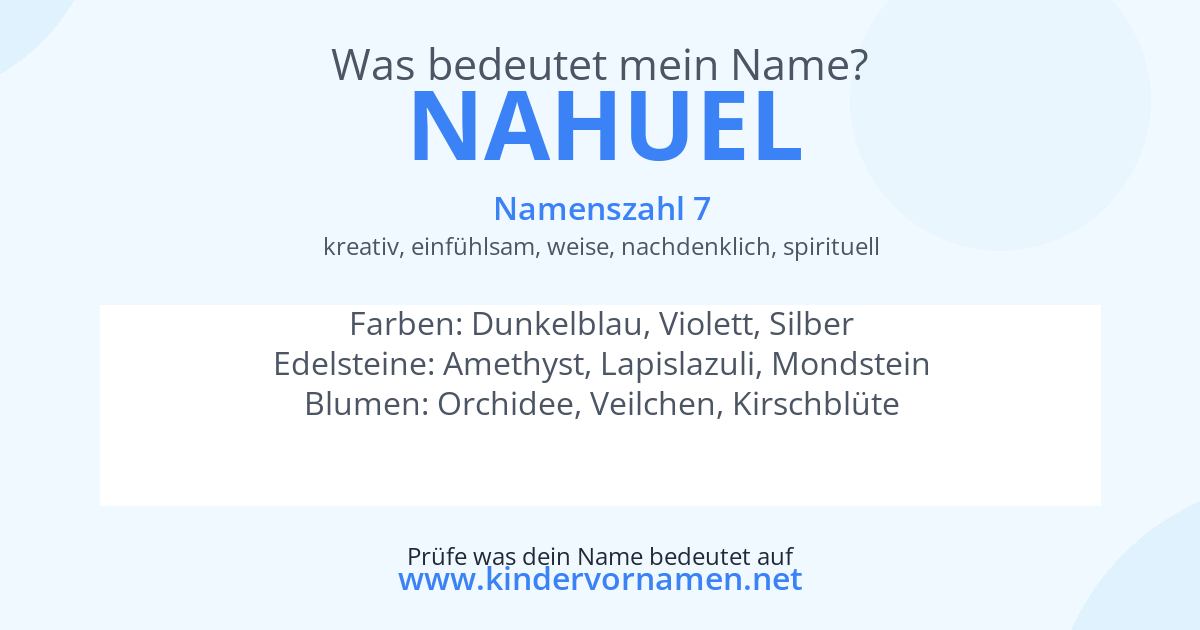 Was bedeutet der Name Nahuel?