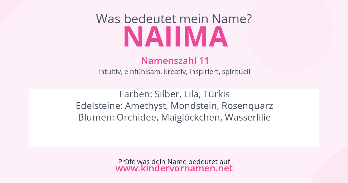 Was bedeutet der Name Naiima?