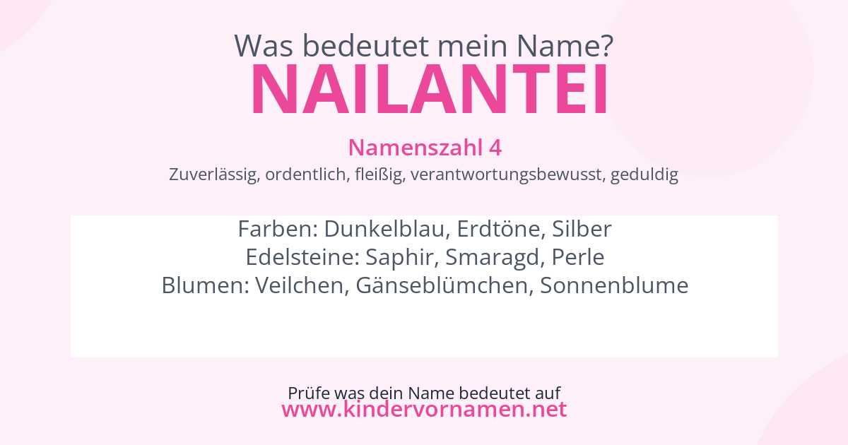 Was bedeutet der Name Nailantei?