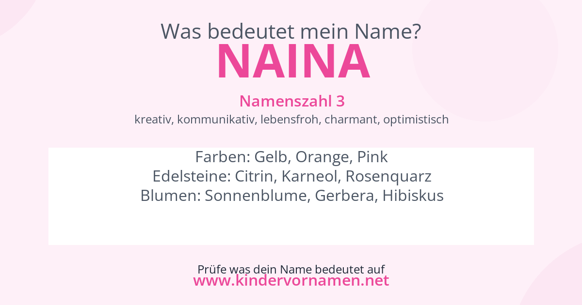 Was bedeutet der Name Naina?