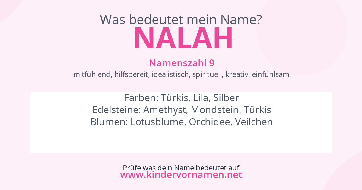 Was bedeutet der Name Nalah?