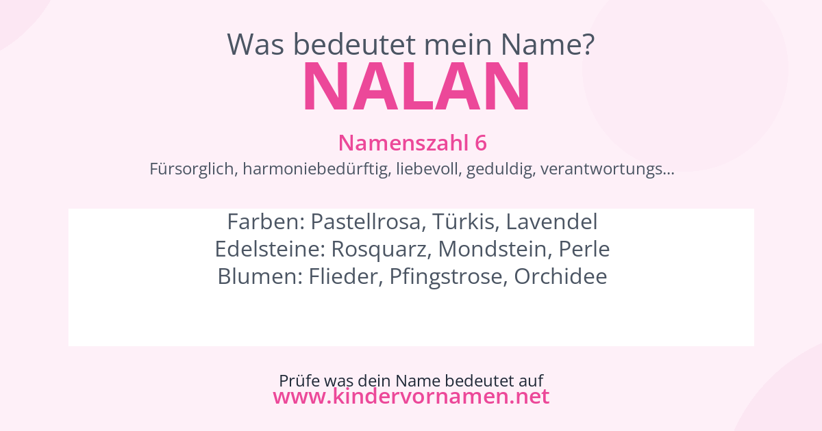 Was bedeutet der Name Nalan?