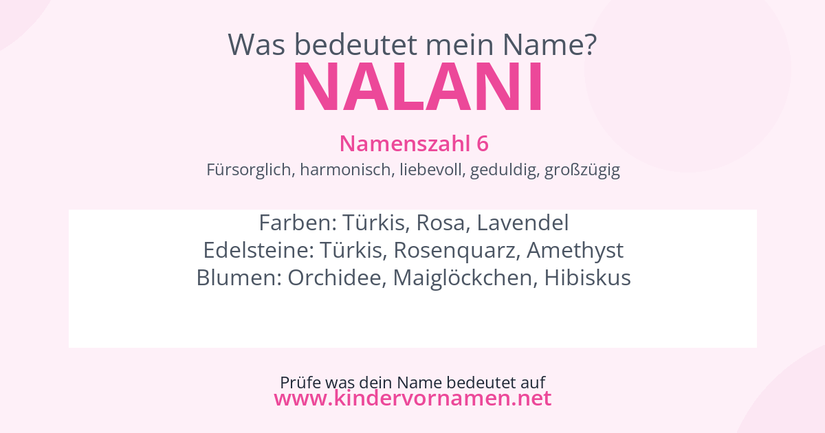 Was bedeutet der Name Nalani?