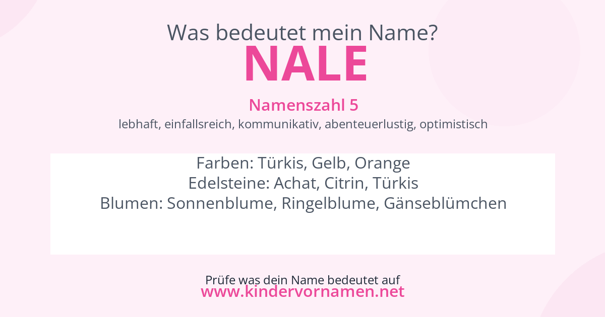 Was bedeutet der Name Nale?