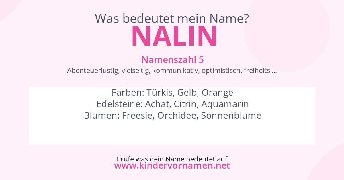 Was bedeutet der Name Nalin?