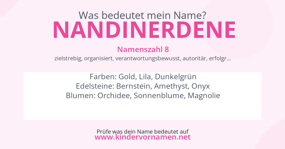 Was bedeutet der Name Nandinerdene?