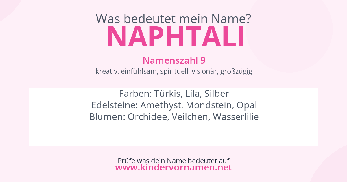 Was bedeutet der Name Naphtali?