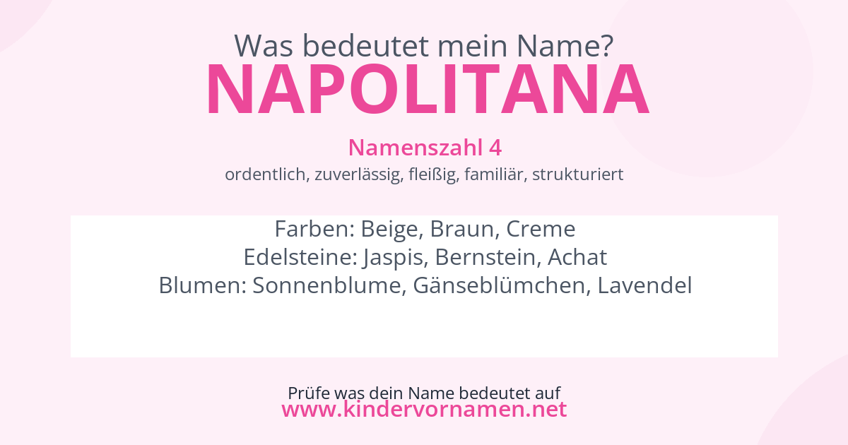 Was bedeutet der Name Napolitana?
