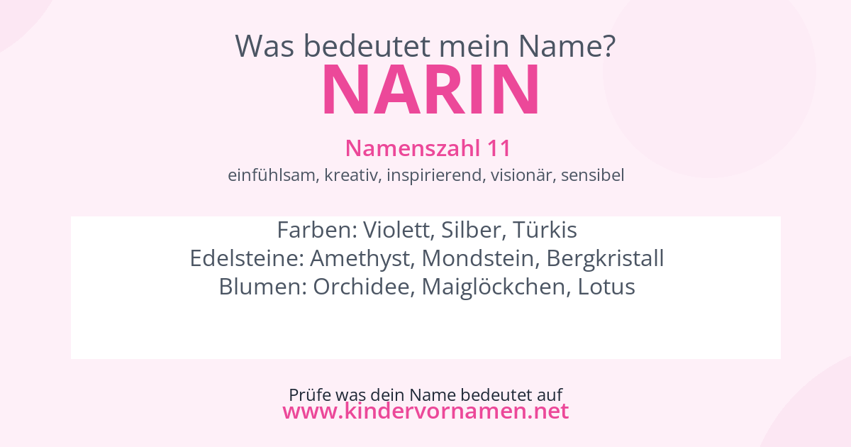 Was bedeutet der Name Narin?