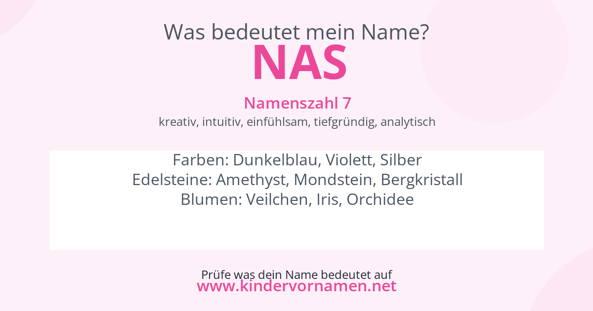 Was bedeutet der Name Nas?