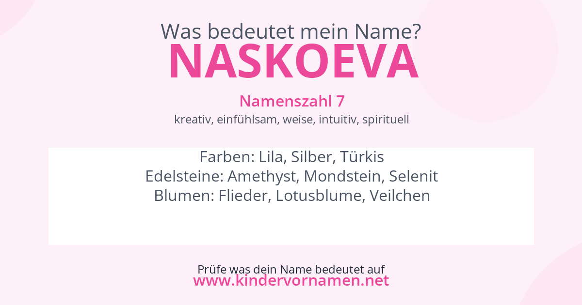 Was bedeutet der Name Naskoeva?