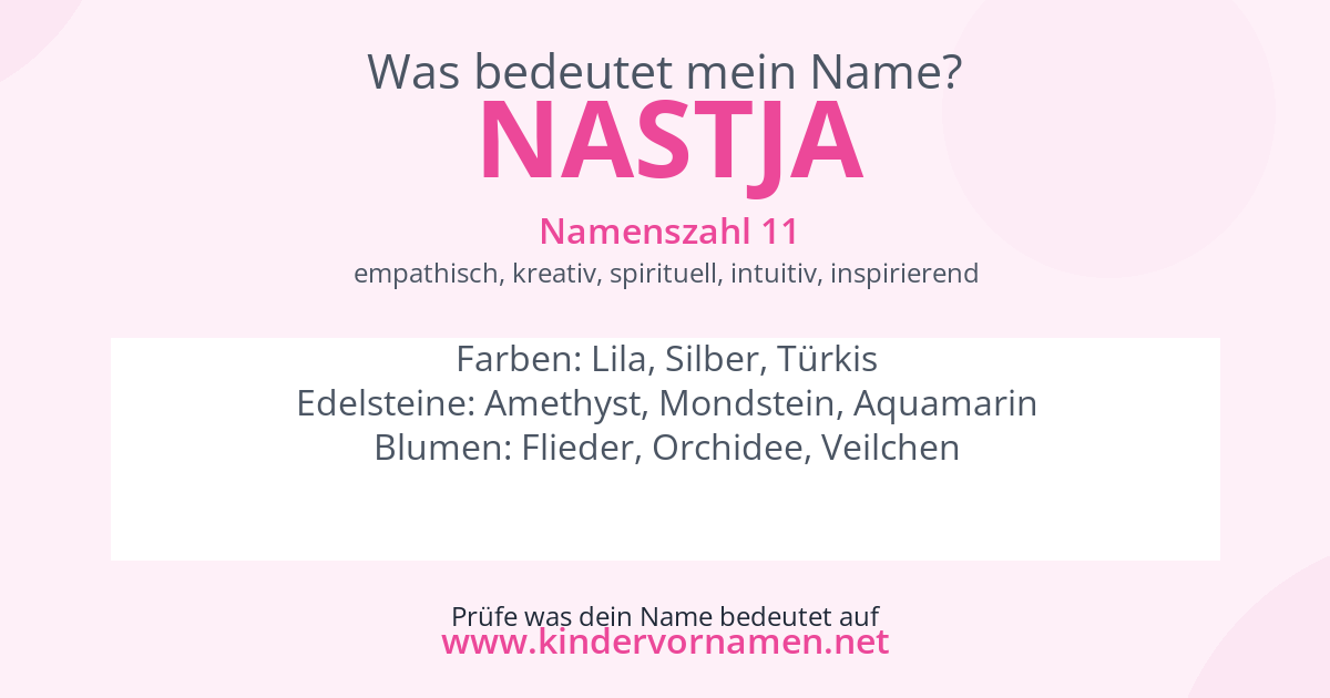 Was bedeutet der Name Nastja?