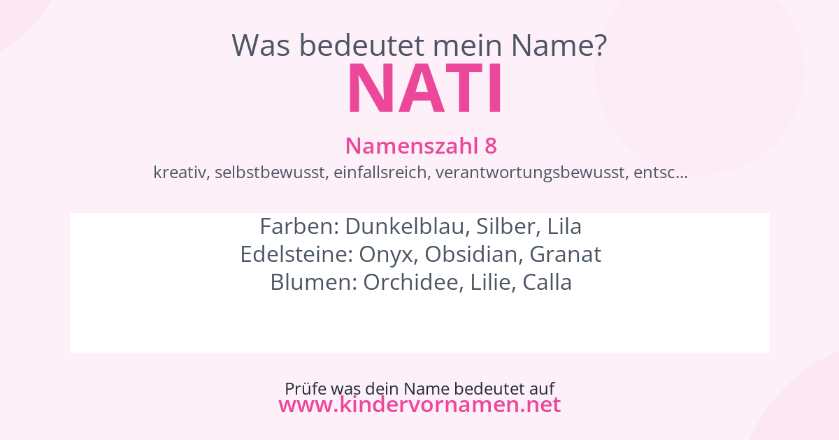 Was bedeutet der Name Nati?