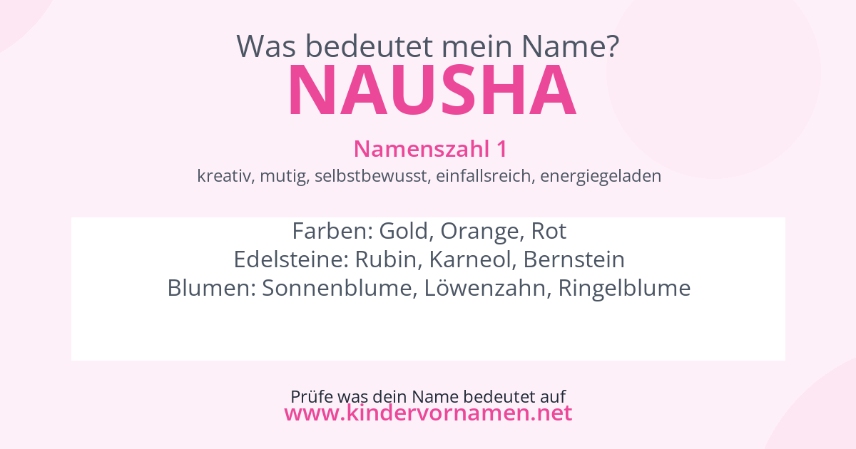 Was bedeutet der Name Nausha?