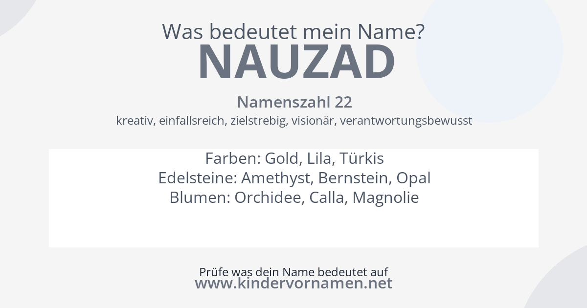 Was bedeutet der Name Nauzad?